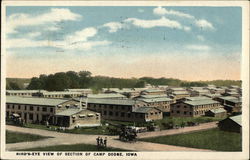 Bird's-Eye View of Section of Camp Dodge Johnston, IA Postcard Postcard Postcard