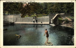 Swimming Pool, Glenwood Park Erie, PA Postcard Postcard Postcard