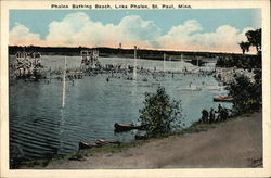 Phalen Bathing Beach, Lake Phalen St. Paul, MN Postcard Postcard Postcard