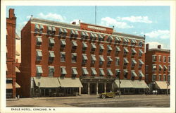 Street View of Eagle Hotel Postcard