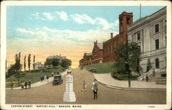 Center Street, "Baptist Hill" Postcard