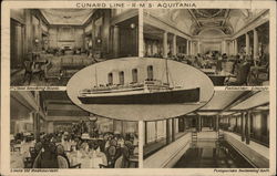 R.M.S. "Aquitania" - Cunard Line Cruise Ships Postcard Postcard Postcard