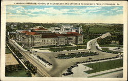 Carnegie Institute, School of Technology, Enytrance to Schenley Park Pittsburgh, PA Postcard Postcard Postcard