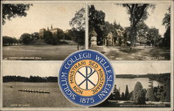 Wellesley College - Sigillum Collegii Wellesleiani 1875 Massachusetts Postcard Postcard Postcard