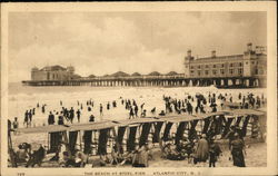 The Beach at Steel Pier Atlantic City, NJ Postcard Postcard Postcard