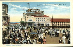 Steel Pier and Boardwalk Postcard