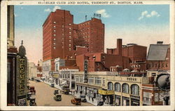 Elks Club and Hotel, Tremont Street Boston, MA Postcard Postcard Postcard