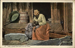 Aunt Venus Hunting in Dixie Land Postcard