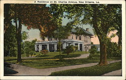 Residence on St. Charles Avenue New Orleans, LA Postcard Postcard Postcard