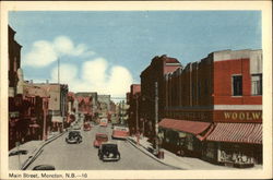 Main Street Moncton, NB Canada New Brunswick Postcard Postcard Postcard