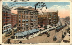 Looking North from Flatiron Building Akron, OH Postcard Postcard Postcard