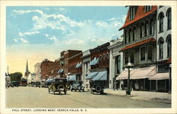 Fall Street, Looking West Seneca Falls, NY Postcard Postcard Postcard