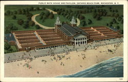 Public Bath House and Pavilion, Ontario Beach Park Rochester, NY Postcard Postcard Postcard