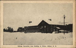 Belknap Recreation Area Building in Winter Gilford, NH Postcard Postcard Postcard