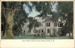 House Where Whittier Died Postcard