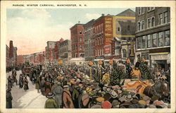 Parade, Winter Carnival Manchester, NH Postcard Postcard Postcard