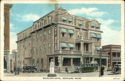 Street View of Rockland Hotel Postcard