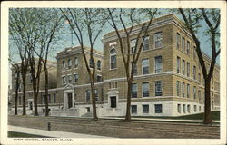 Street View of High School Postcard