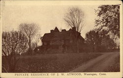 Private Residence of JW Atwood Wauregan, CT Postcard Postcard Postcard