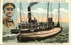 The German U-Boat "Deutschland" Postcard