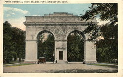 Perry Memorial Arch, Seaside Park Bridgeport, CT Postcard Postcard Postcard