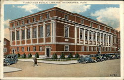 Street View of Burroughs Public Library Postcard