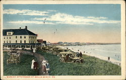 Sunday Afternoon on the Shore Wells Beach, ME Postcard Postcard Postcard