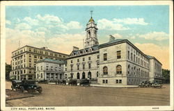 Street View of City Hall Postcard