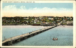 Waldo County Memorial Bridge Belfast, ME Postcard Postcard Postcard