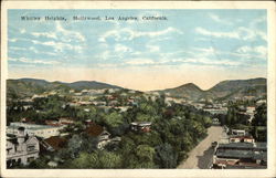 Bird's Eye View of Whitley Heights, Hollywood Los Angeles, CA Postcard Postcard Postcard