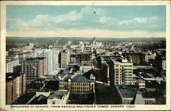 Panorama of Denver, from Daniels and Fisher Tower Colorado Postcard Postcard Postcard