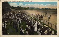 Going to Post at Saratoga Saratoga Springs, NY Postcard Postcard Postcard