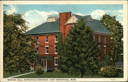 Weston Hall, Northfield Seminary East Northfield, MA Postcard Postcard Postcard