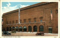 Street View of The Auditorium St. Paul, MN Postcard Postcard Postcard