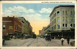 Bay Street, Looking West Jacksonville, FL Postcard Postcard Postcard