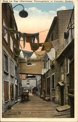 Sous Le Cap (Narrowest Thoroughfare in Canada) Quebec, QC Postcard Postcard Postcard