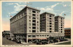 Street View of Hotel Multnomah Postcard