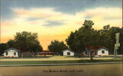 The Modern Motel, Lodi, California Postcard