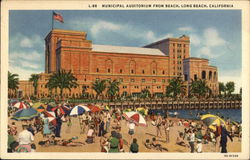 Municipal Auditorium from Beach Postcard