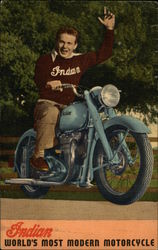 Indian Motorcyle Postcard