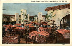 Benjamin Franklin Hotel - El Patio Grill Philadelphia, PA Postcard Postcard Postcard