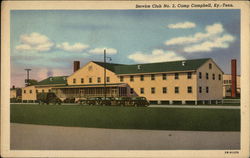 Service Club No. 2, Camp Campbell, Ky. - Tenn. Postcard