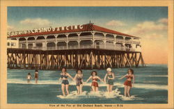 Water View of the Pier Old Orchard Beach, ME Postcard Postcard Postcard