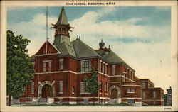 Street View of High School Postcard