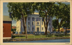 Masonic Temple Lowell, MA Postcard Postcard Postcard