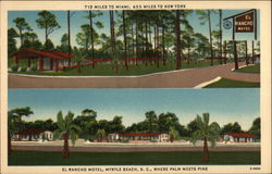 El Rancho Motel Myrtle Beach, SC Postcard Postcard Postcard