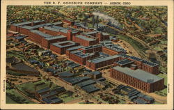 Aerial View of BF Goodrich Company Akron, OH Postcard Postcard Postcard