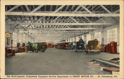 Grant Motor Co. - Service Department Ford Dealer St. Petersburg, FL Postcard Postcard Postcard