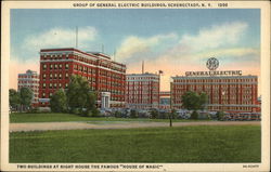 Group of General Electric Buildings - Two Buildings at right house the Famous "House of Magic" Schenectady, NY Postcard Postcard Postcard