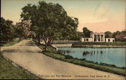 Pond Lane and War Memorial on Long Island Southampton, NY Postcard Postcard Postcard